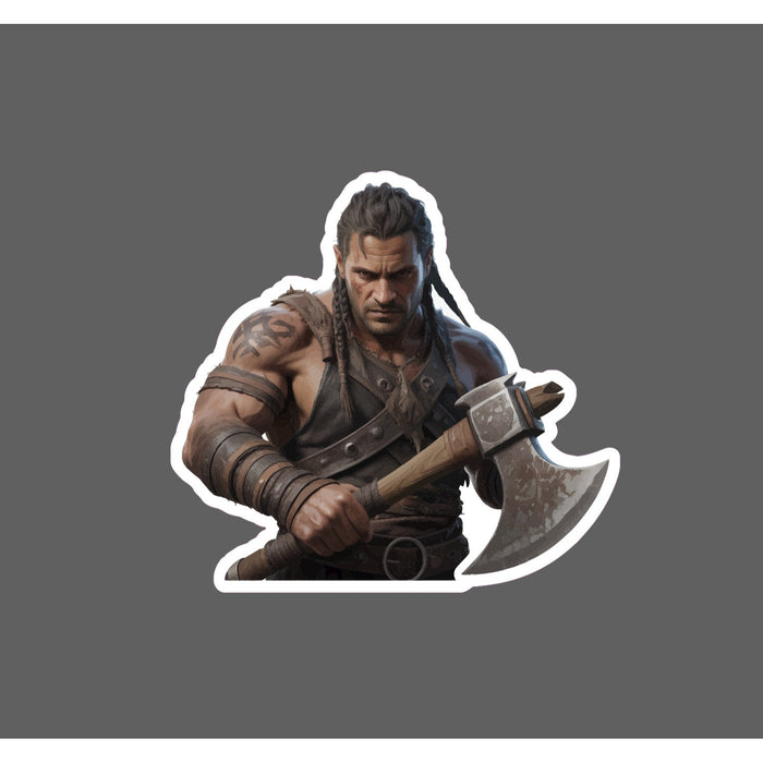 Barbarian Sticker Warrior Fighting History Axe Fantasy Game Gift Waterproof NEW