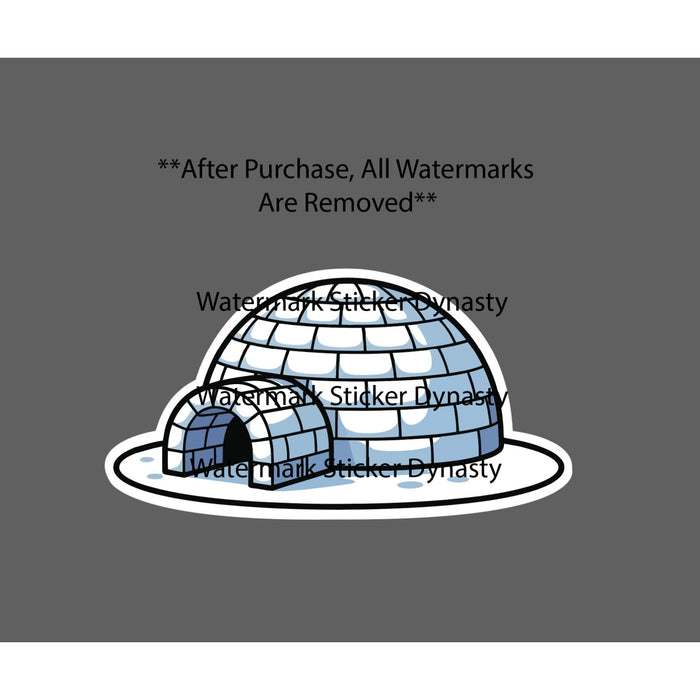 Igloo Sticker Waterproof Decal Ice House Winter Snow Home Gift NEW