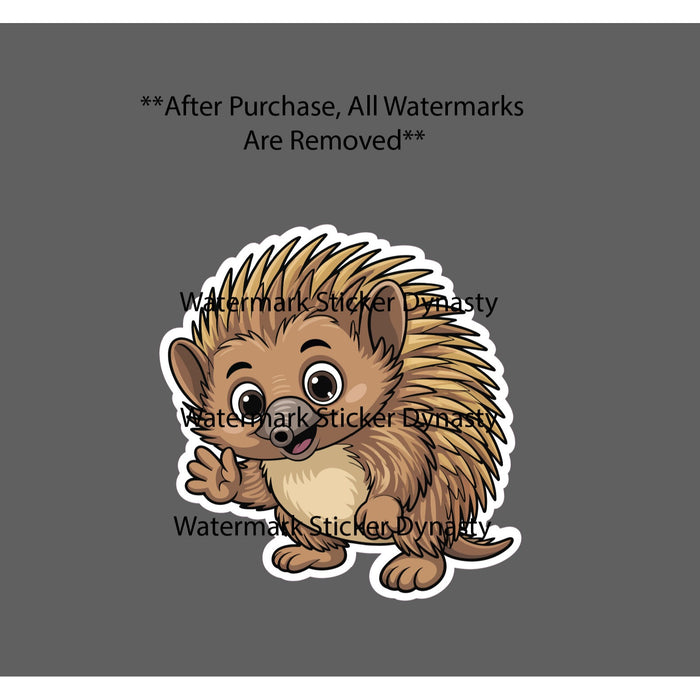 Echidna Sticker Waterproof Decal Animal Outdoor Cartoon Cute Kawaii Gift NEW