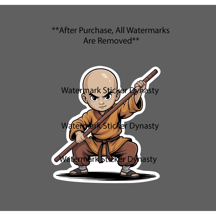 Shaolin Monk Sticker Waterproof Decal Martial Arts Training Fighting Gift NEW