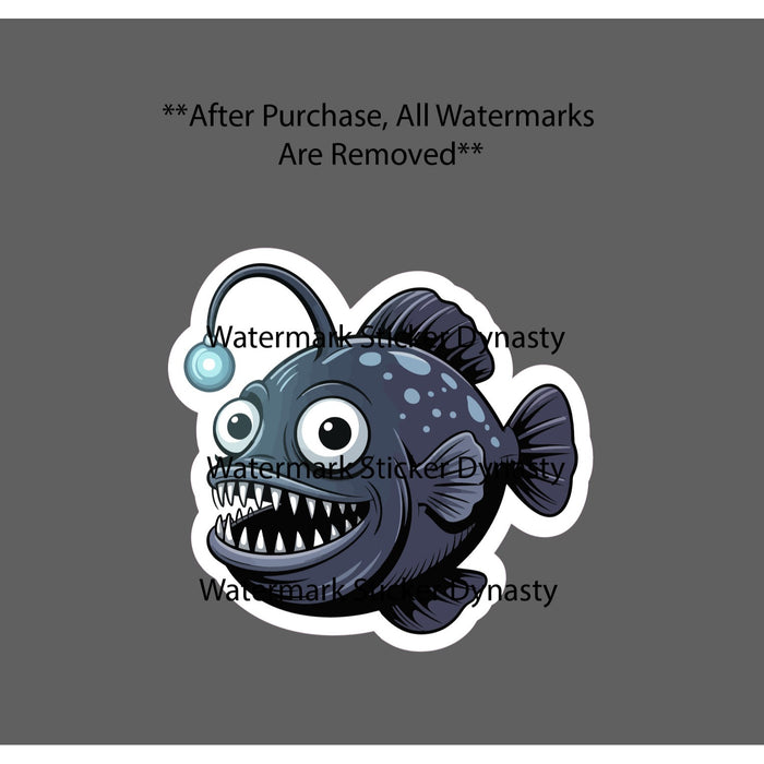 Angler Fish Sticker Waterproof Decal Cartoon Deep Sea Animal Movie Gift NEW