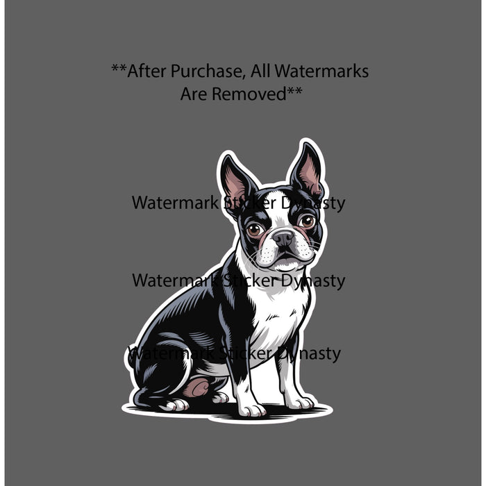 Boston Terrier Sticker Waterproof Decal Dog Pet Animal Friend Family Gift NEW