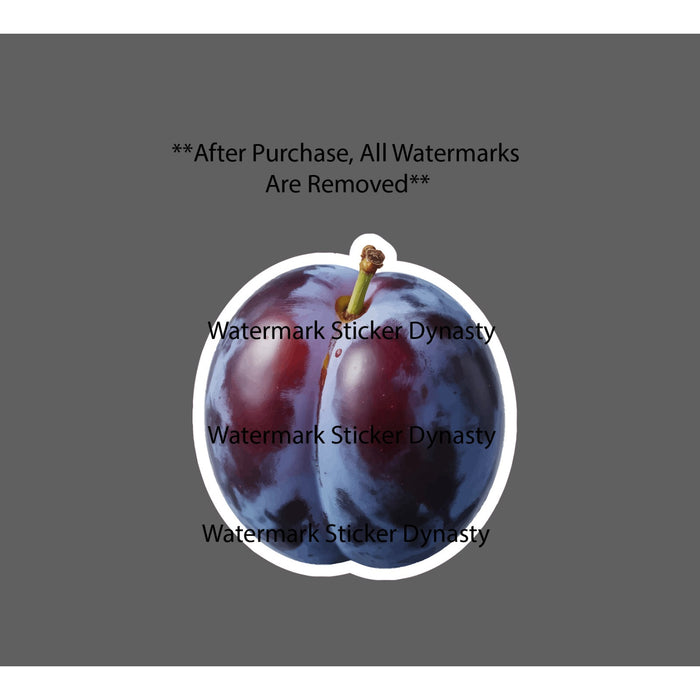 Plum Sticker Waterproof Decal Fruit Tree Food Health Gift NEW