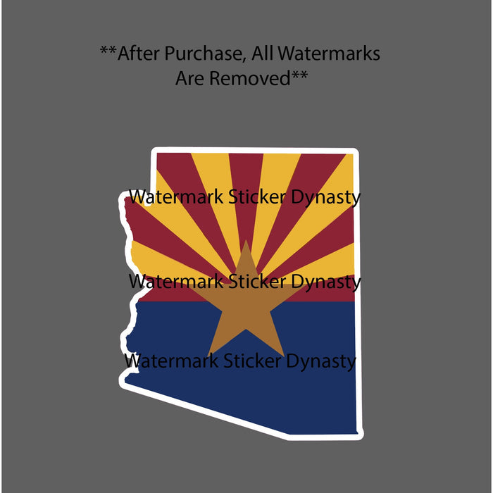 Arizona Flag Sticker Waterproof Decal State Desert Travel Gift NEW