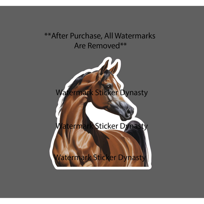 Arabian Horse Sticker Waterproof Decal Farm Farmhouse Animal Country Gift NEW