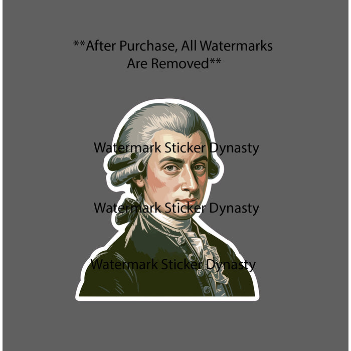 Wolfgang Amadeus Mozart Sticker Waterproof Decal Music Composer History Gift NEW