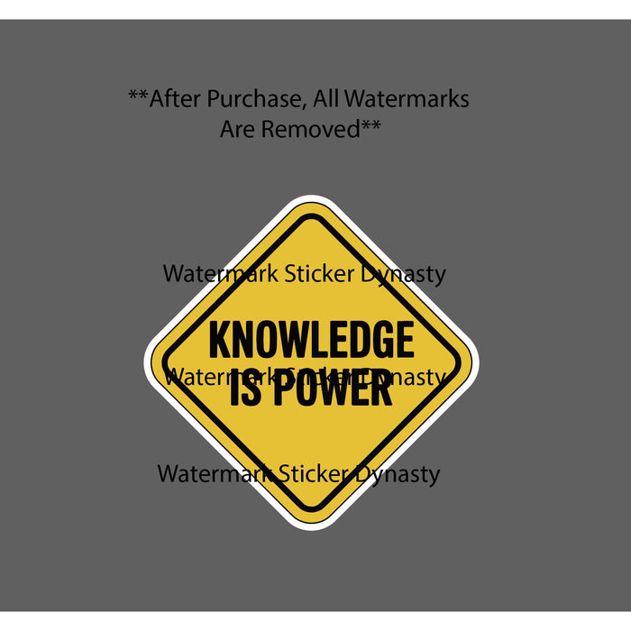 Knowledge Is Power Sticker Waterproof Decal Books Learning Smart Gift NEW