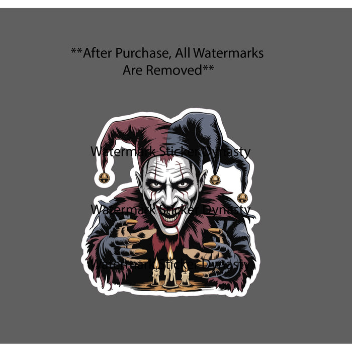 Jester Sticker Waterproof Decal Horror Scary Funny Humor King Evil Gift NEW