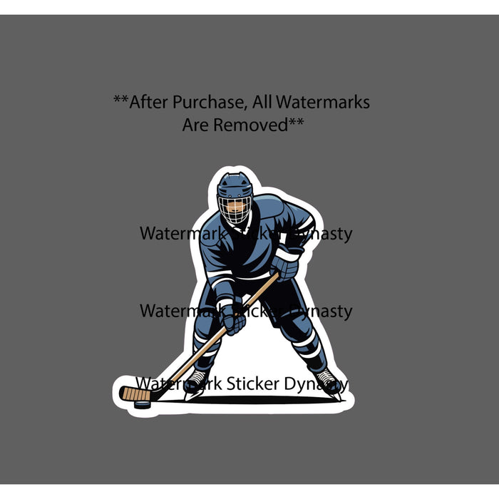 Hockey Player Sticker Waterproof Decal Sports Puck Game Sports College Gift NEW