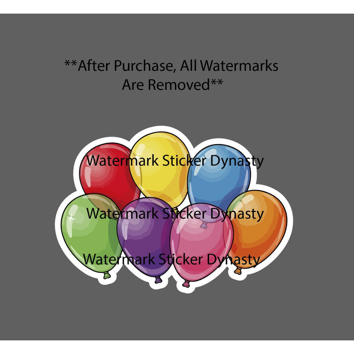 Balloons Sticker Waterproof Decal Party Celebration Birthday Gift NEW
