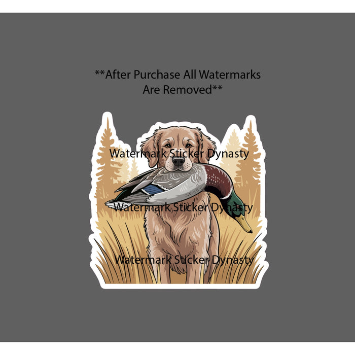 Duck Dog Sticker Waterproof Decal Retriever Hunting Outdoor Nature Wild Gift NEW