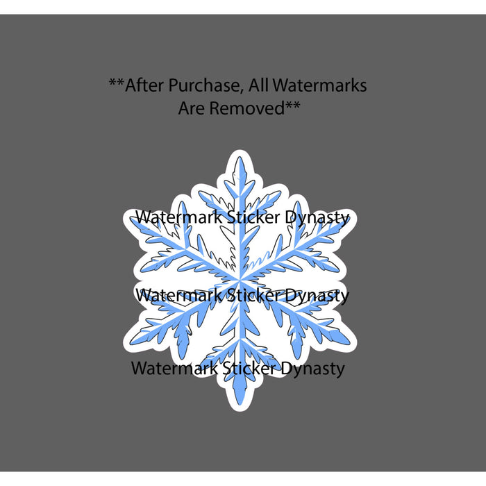 Snowflake Sticker Waterproof Decal Snow Winter Season Cold Artic Gift NEW