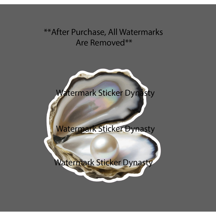 Oyster With Pearl Sticker Waterproof Decal Gem Ocean Beauty Jewelry Gift NEW