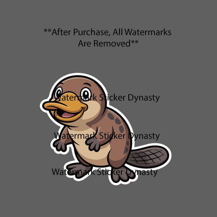 Platypus Sticker Waterproof Decal Animal Cartoon Cute Kawaii Wildlife Gift NEW