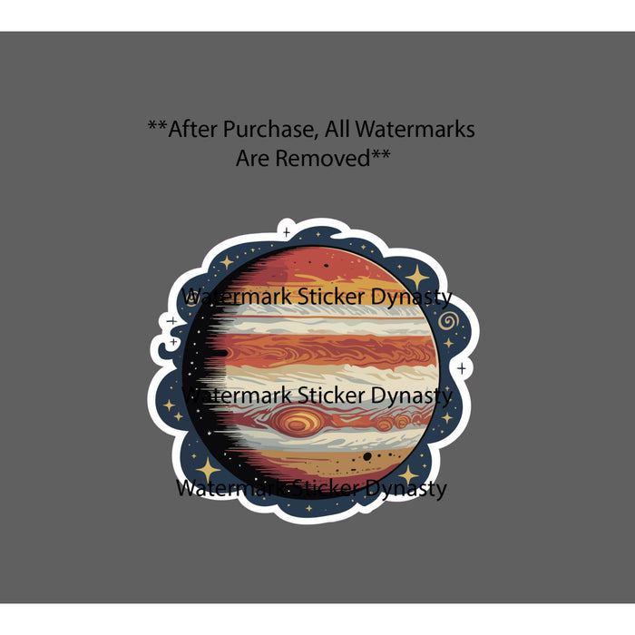 Jupiter Sticker Waterproof Decal Planet Space Universe Galaxy Gift NEW