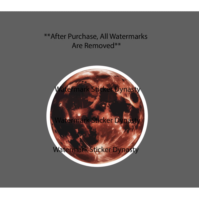 Blood Moon Sticker Waterproof Decal Space Planet Galaxy Stars Gift NEW