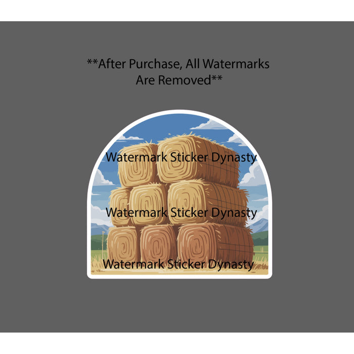 Square Hay Bales Sticker Waterproof Decal Farm Rural Livestock Country Gift NEW