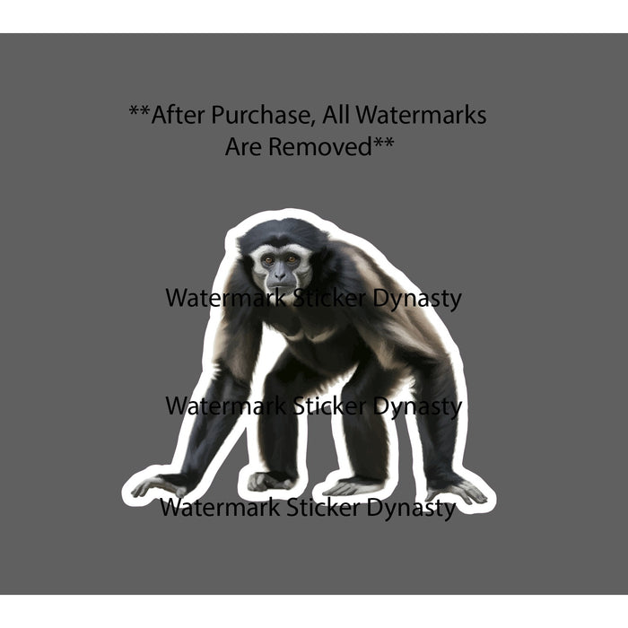 Gibbon Monkey Sticker Waterproof Decal Animal Wildlife Nature Primate Gift NEW