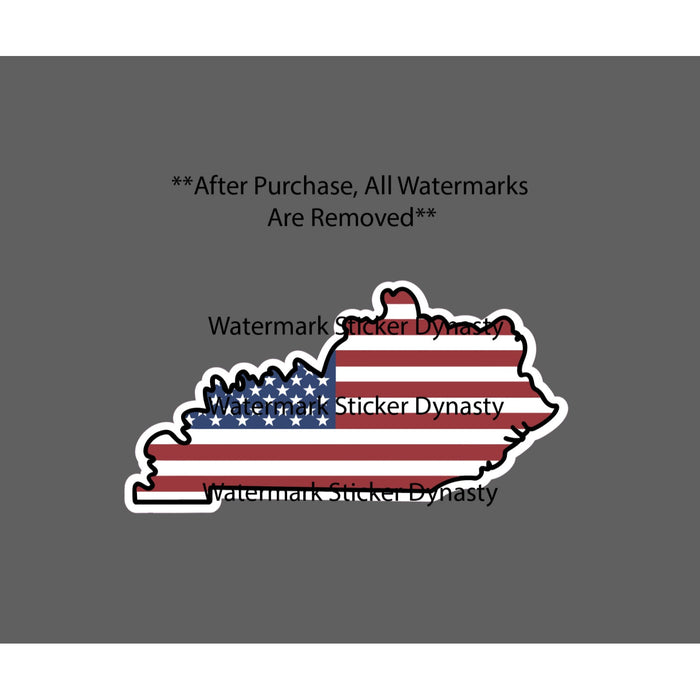 Kentucky Sticker Waterproof Decal USA Flag State America Patriotic Gift NEW