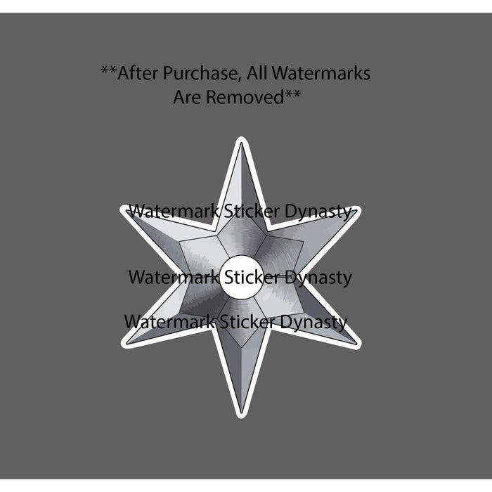 Throwing Star Sticker Waterproof Decal Projectile Military War Gift NEW