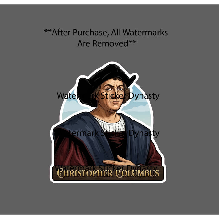 Christopher Columbus Sticker Waterproof Decal Explorer History Gift NEW