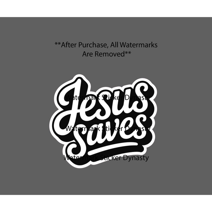 Jesus Saves Sticker Waterproof Decal Quote Faith Bible Love Gift NEW