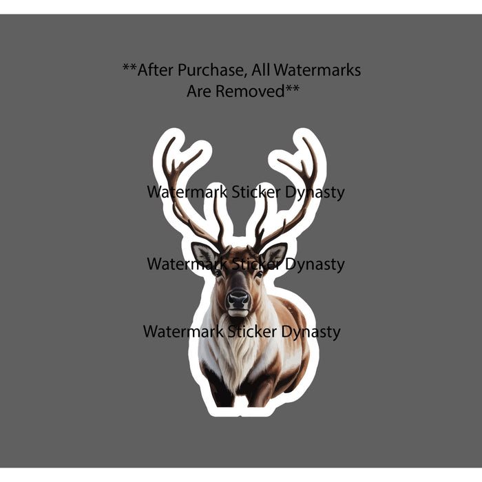 Reindeer Sticker Waterproof Decal Animal Outdoor Nature Christmas Gift NEW