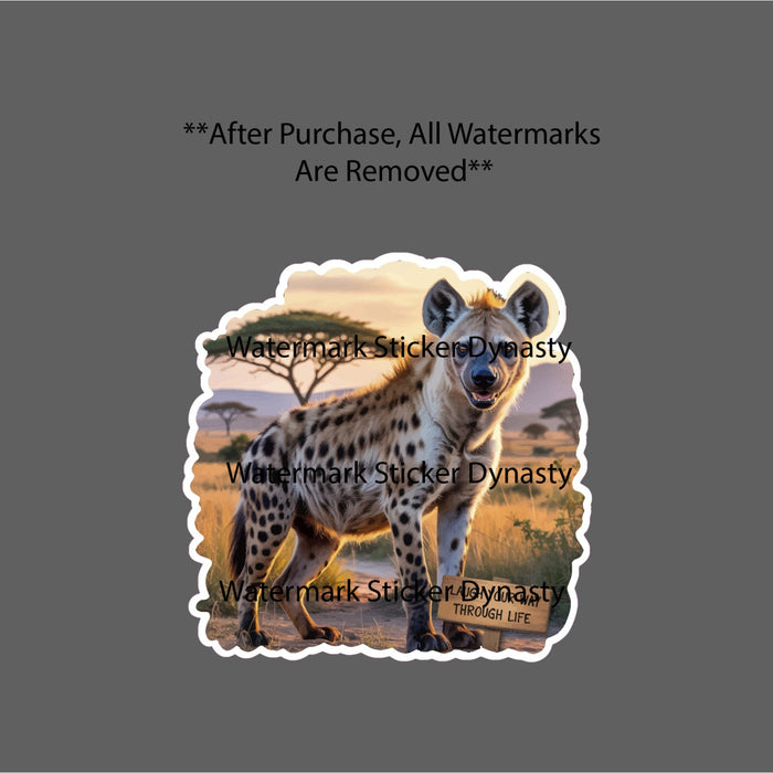 Hyena Sticker Waterproof Decal Animal Wildlife Nature Wild Dog Savanna Gift NEW