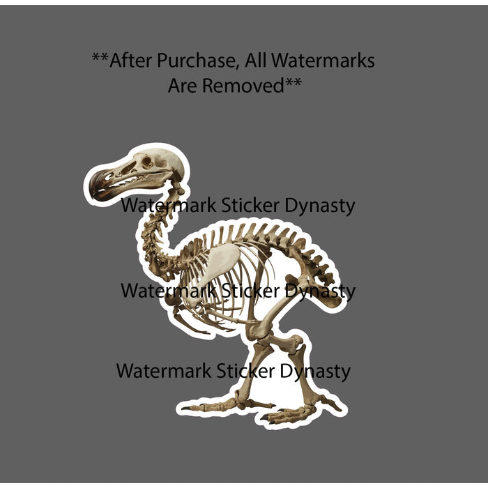 Dodo Bird Skeleton Sticker Waterproof Decal Animal Outdoor Nature Bones Gift NEW