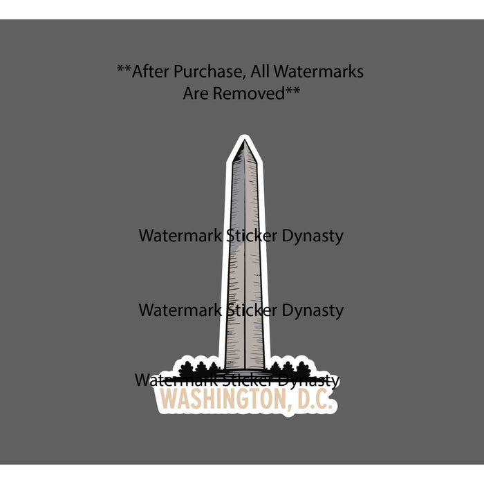 Washington DC Sticker Waterproof Decal City Travel Capitol Monument Gift NEW