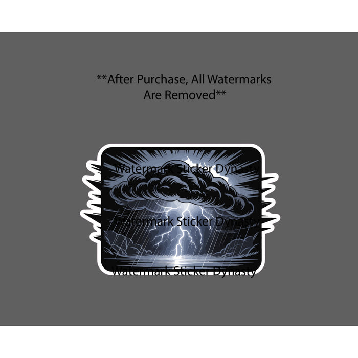 Storm Sticker Waterproof Decal Lightning Clouds Weather Outdoor Rain Gift NEW