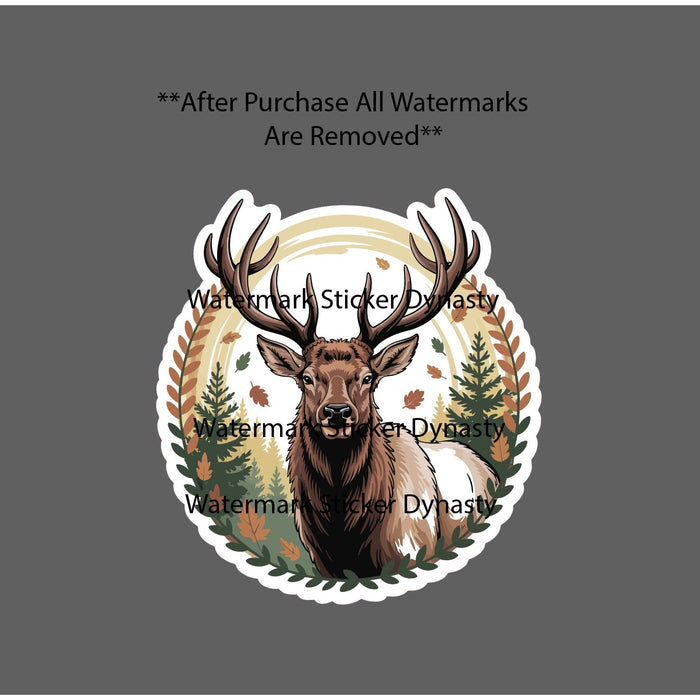 Elk Sticker Waterproof Decal Nature Scene Outdoor Wildlife Hunting Gift NEW