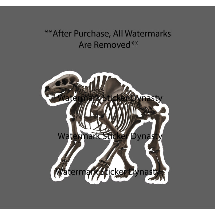 Giant Ground Sloth Skeleton Sticker Waterproof Decal Bones Animal Gift NEW