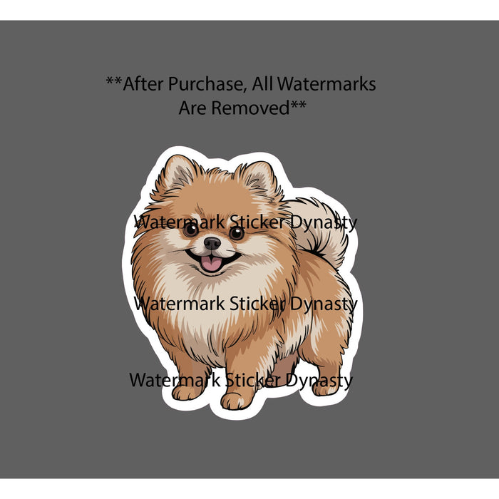 Pomeranian Sticker Waterproof Decal Dog Pet Animal Friend Family Gift NEW