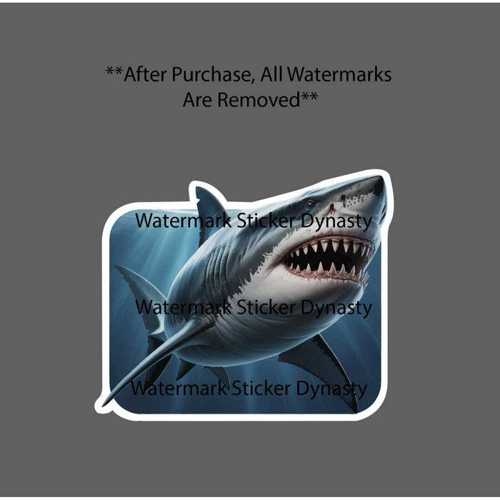 Megalodon Sticker Waterproof Decal Shark Animal Ocean Beach Legend Gift NEW