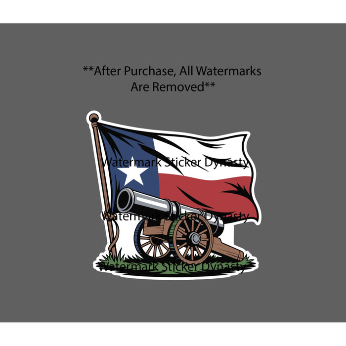 Texas Flag Cannon Sticker Waterproof Decal Come and Take It Quote Gift NEW