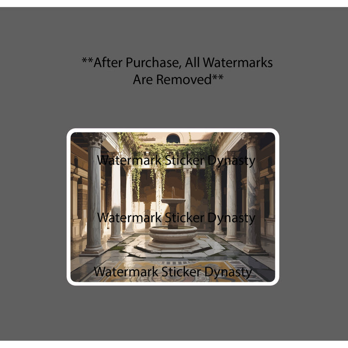 Roman Courtyard Sticker Waterproof Decal Home House Villa History Gift NEW