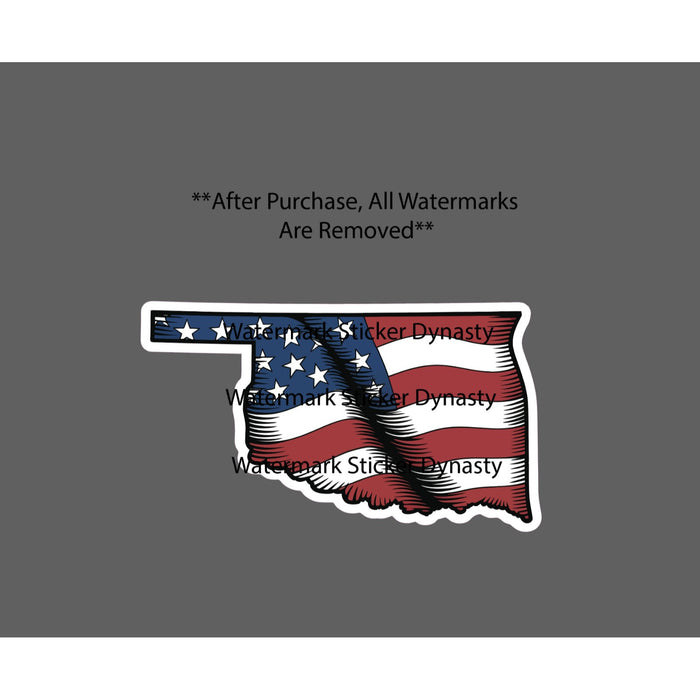 Oklahoma Sticker Waterproof Decal USA Flag State America Patriotic Gift NEW