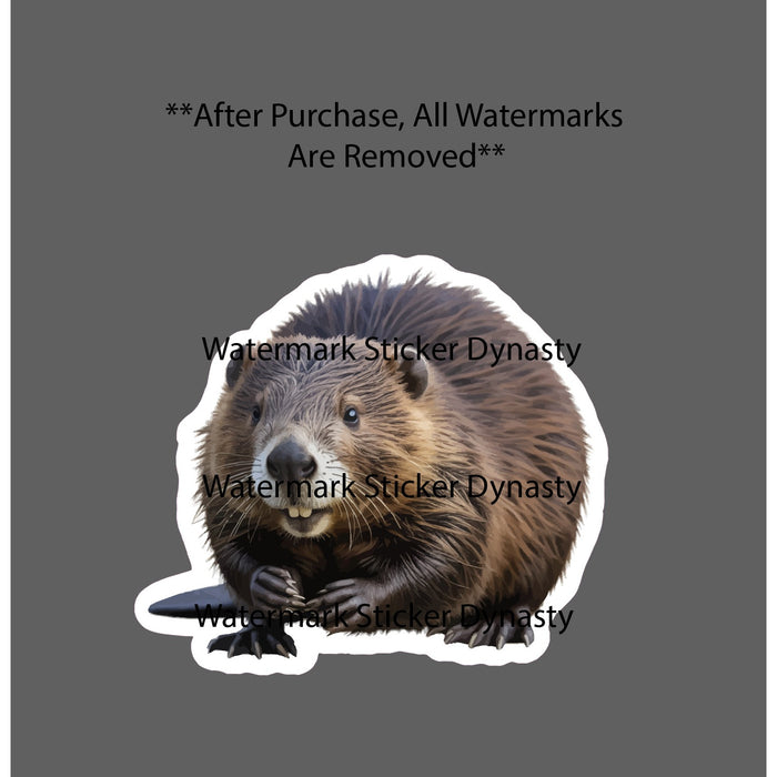 Beaver Sticker Animal Wildlife Nature River Dam Cute Gift Waterproof NEW