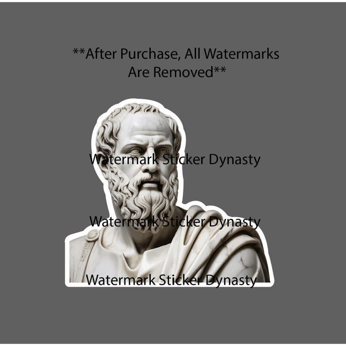 Plato Marble Statue Sticker Waterproof Decal History Philosophy Gift NEW
