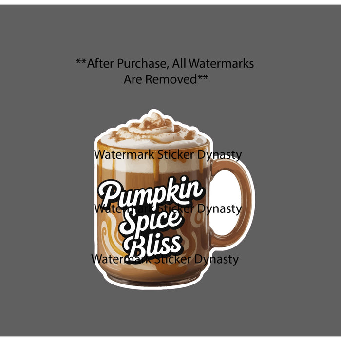 Pumpkin Spice Latte Sticker Waterproof Decal Drink Coffee Brew Gift NEW
