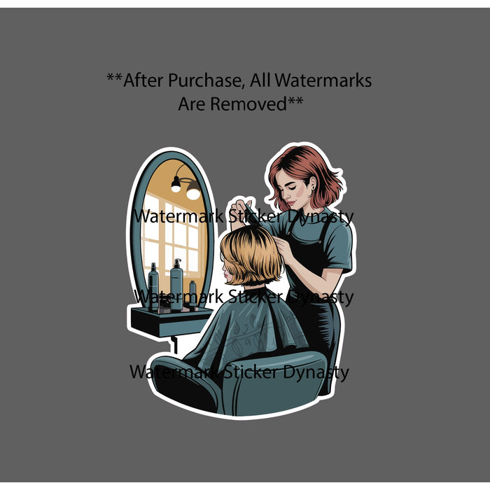 Hair Salon Sticker Waterproof Decal Beauty Cosmetology Hairdressing Gift NEW