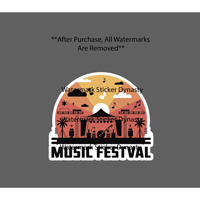 Music Festival Sticker Waterproof Decal Band EDM Country Rock Rap Gift NEW