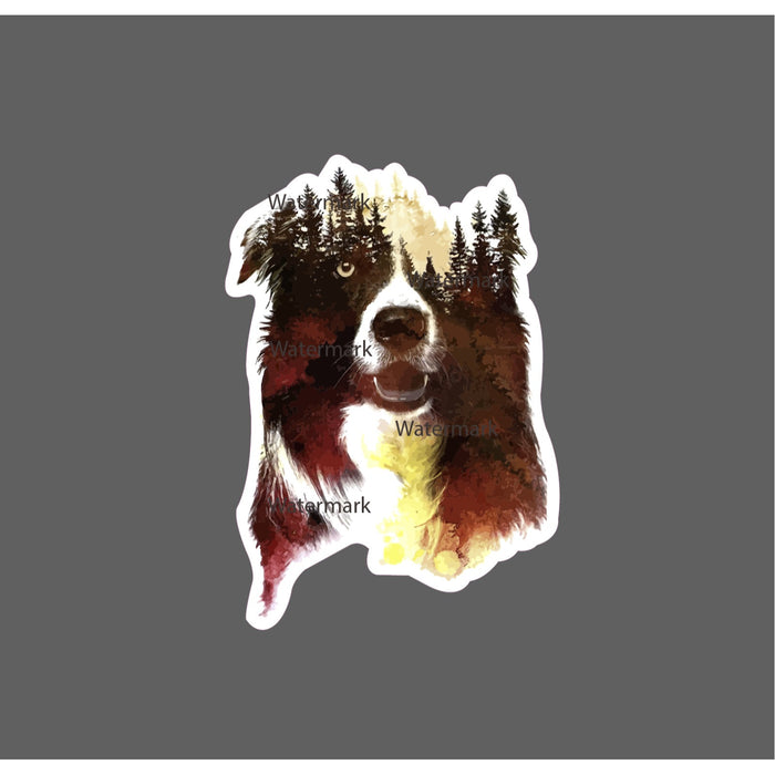 Dog Wild Sticker Border Collie Waterproof