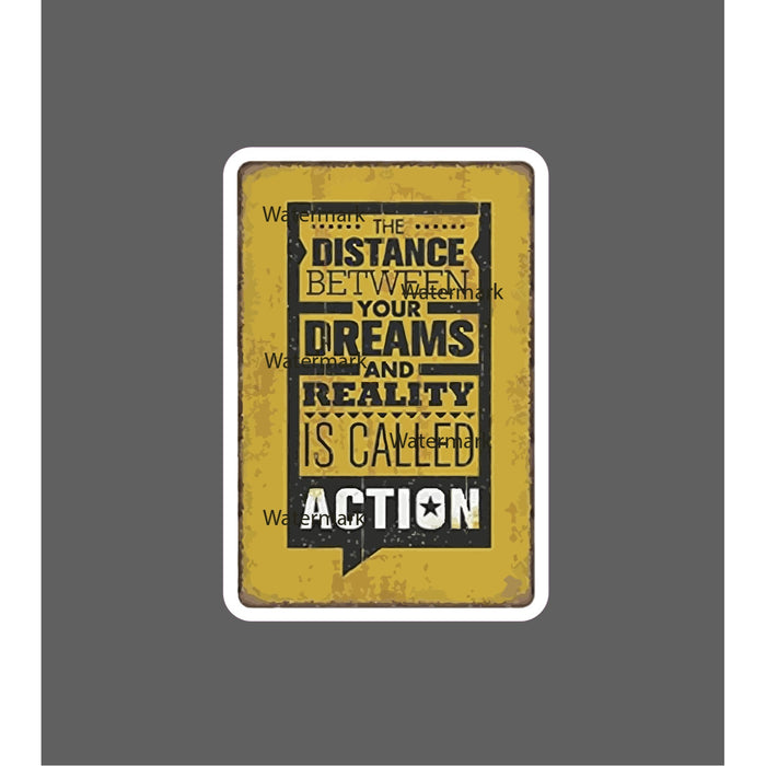 Action Sticker Reality Quote Waterproof NEW