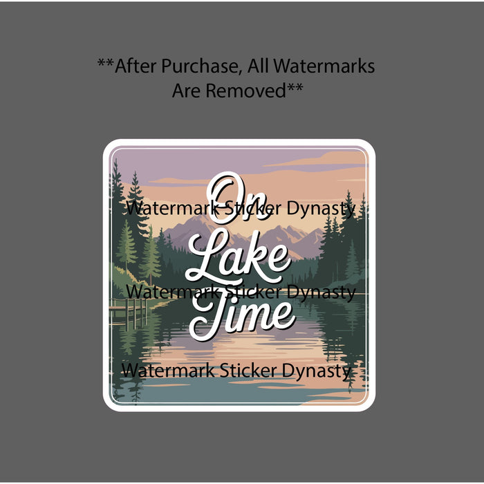 On Lake Time Sticker Waterproof Decal Outdoor Travel Sunset Summer Gift NEW