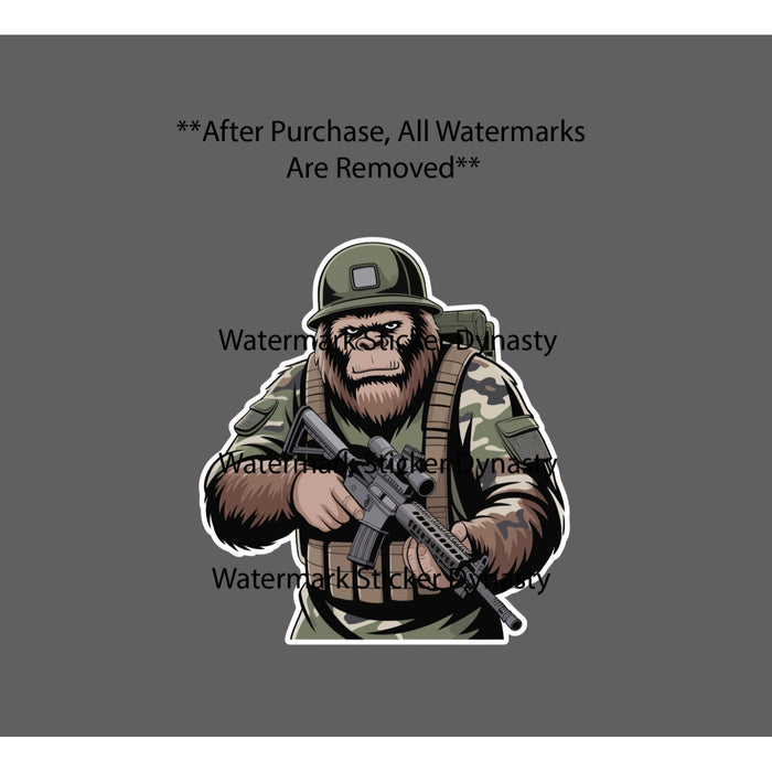 Tactical Bigfoot Sticker Waterproof Decal Camo Military Army Marine Gift NEW