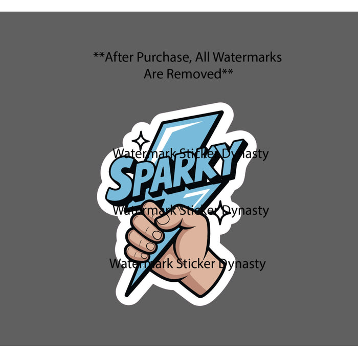 Sparky Sticker Waterproof Decal Electrician Trades Blue Collar Business Gift NEW
