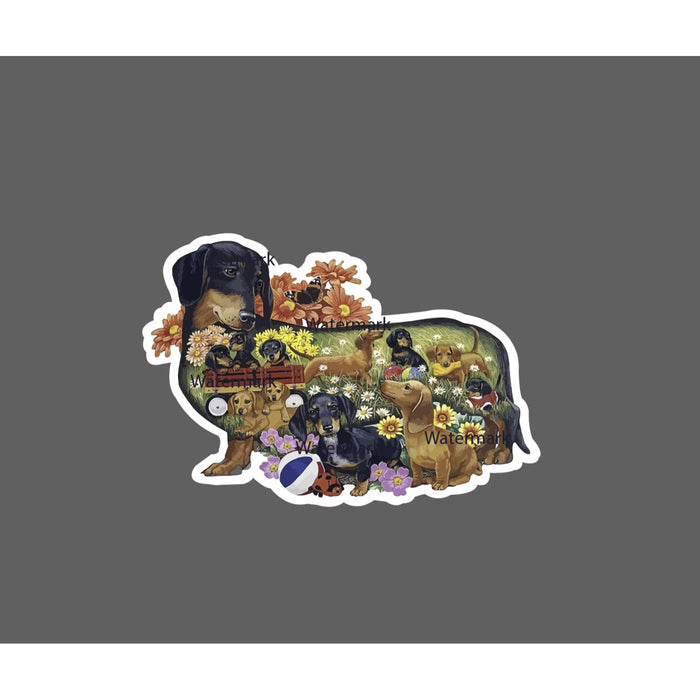 Dachshund Sticker Family Dogs Waterproof