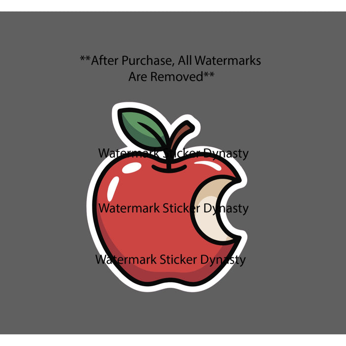 Apple Sticker Waterproof Decal Bite Fruit Food Garden Orchard Gift NEW